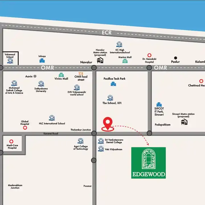 Radiance Edgewood location map, Navalur
